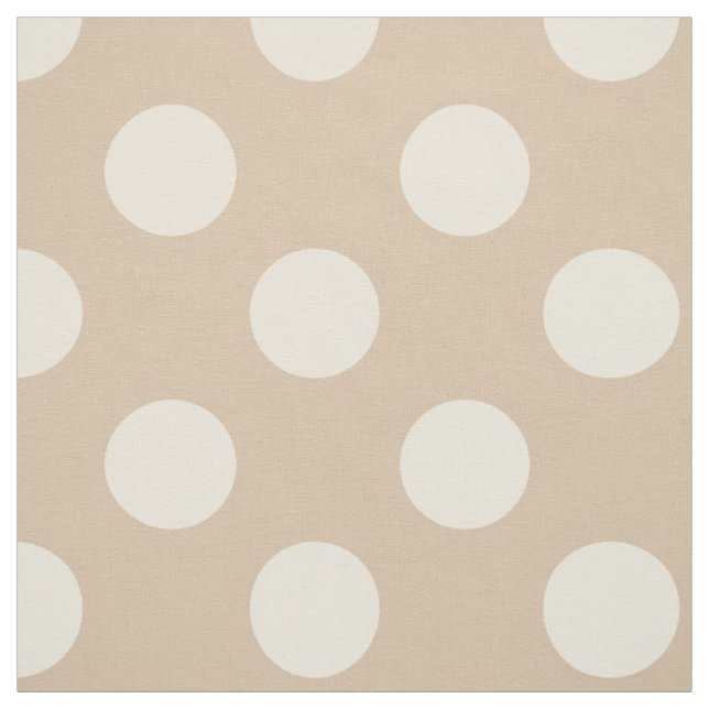 Tissu Tissu: pois beiges et blancs (Échantillon)