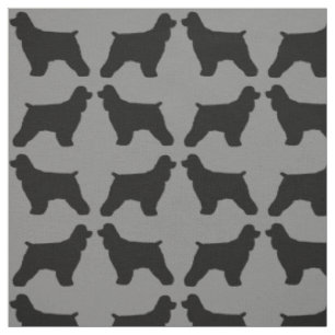 Tissu Tissus à motifs silhouettes de chiens Cocker Spani