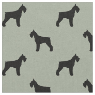 Tissu Tissus à motifs silhouettes de race de chien Schna