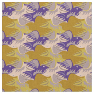 Tissu Tissus de teselation d'oiseaux stylisés personnali