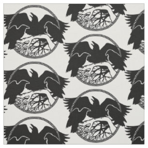 Tissu Tissus indigènes de tribal de corneille de Raven