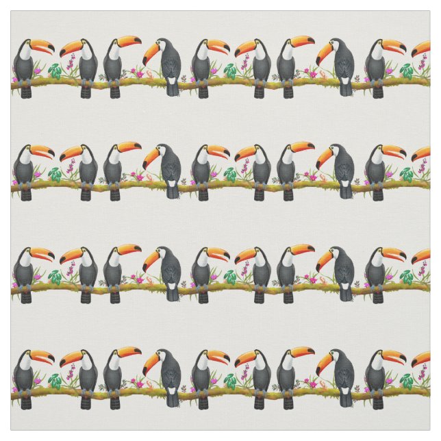 Tissu Toco Toucan Talk Toco Tropical (Échantillon)