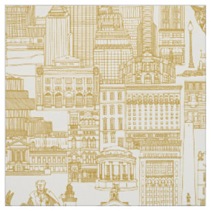 Tissu Toile de Boston or perle