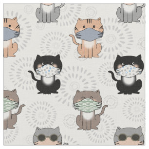 Tissu Toile de chats Cool pour masques de visage