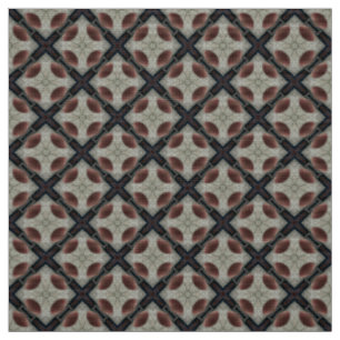 Tissu Toile d'utérus noir et olive