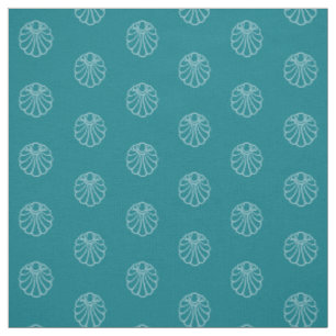 Tissu tonalité bleu turquoise stylisé à la pétoncle