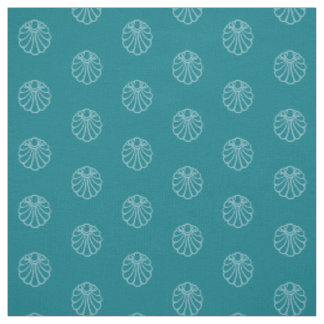 Tissu tonalité bleu turquoise stylisé à la pétoncle