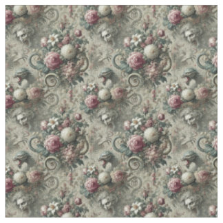 Tissu Tonalité & Queue - Carrelage Gothique Dense