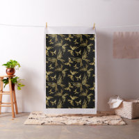 Tons Or Abstraits Et Papillons Noirs