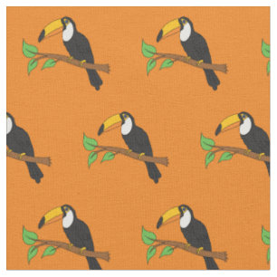 Tissu Toucans mignons oiseaux