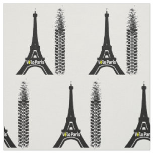 Tissu Tour de Velo Paris Bike Eiffel