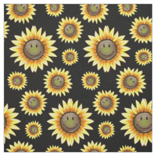 Tissu Tournesol de sourire dispersé