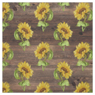 Tissu Tournesol russe sur bois