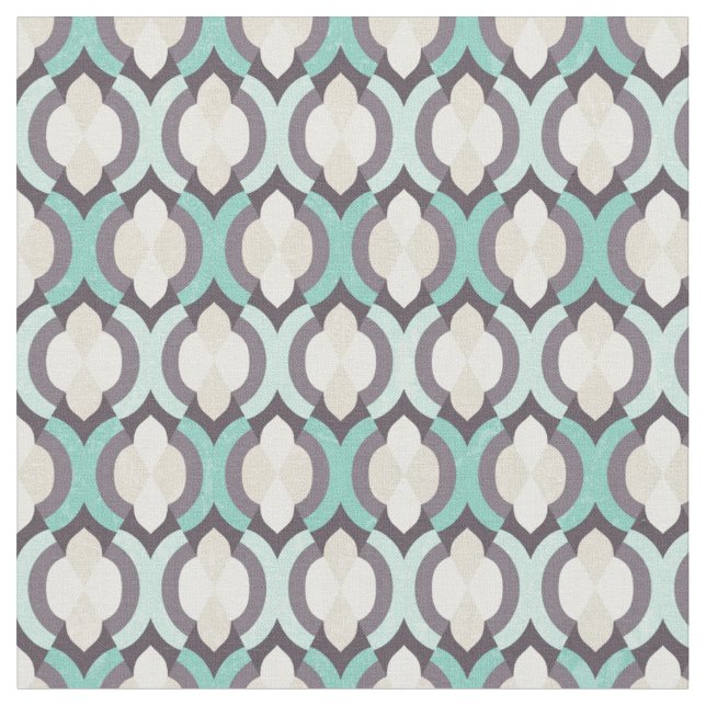 Tissu Tourquoise Moroccan Pattern (Fermer)