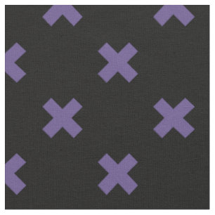 Tissu Traces croisées ultra violettes sur noir