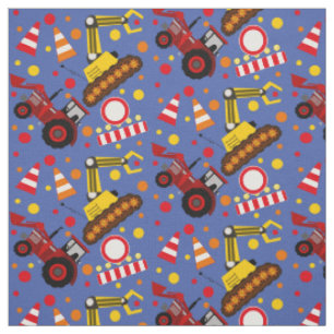 Tissu Tracteur bulldozer de construction poteau pois gar