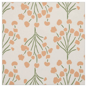 Tissu Trailing Meadow Vines   Botanique Abricot Éteint 