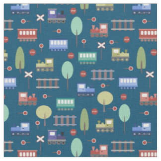 Tissu Trains et chemins de fer