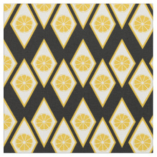 Tissu Tranches d'agrume dans le motif moderne de diamant