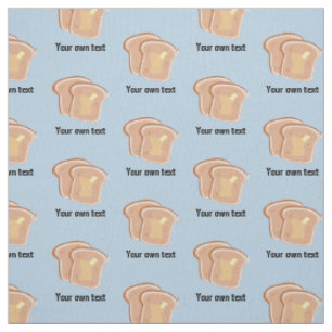 Tissu Tranches de toast avec beurre - votre propre texte
