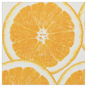 Tissu Tranches d'orange d'agrume d'été