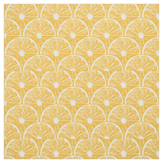 Tissu Tranches orange, motif de fruits tropicaux (Échantillon)