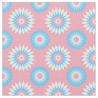 Tissu Transgender Pride motif floral rose transparent