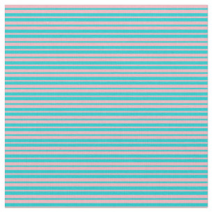 Tissu Trappe Turquoise foncé et rose clair