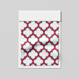 Tissu Trellis blanc et rouge, treillis, Quatrefoil