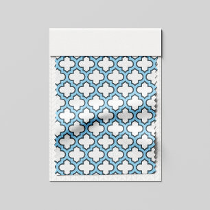 Tissu Trellis bleu blanc et bébé, treillis, Quatrefoil