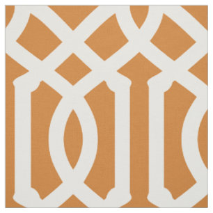 Tissu Trellis orange brûlés Grande échelle