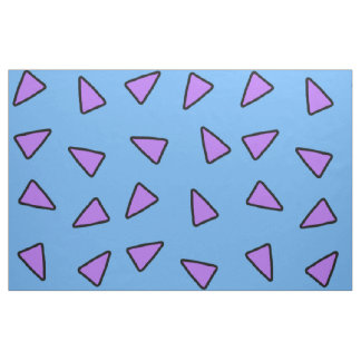 Tissu Triangles géométriques de style de Rocko bleues et