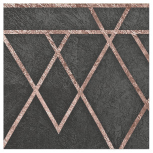 Tissu Triangles géométriques d'or rose chic et éléga