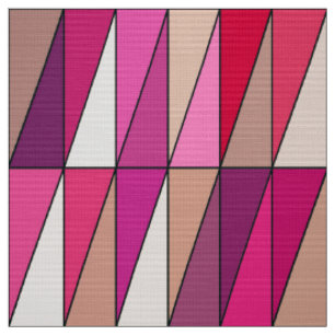 Tissu Triangles géométriques modernes, violet, rose et b