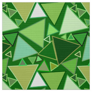 Tissu Triangles modernes de la moitié du siècle, vert