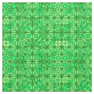 Tissu Tribal Batik - nuances vert émeraude