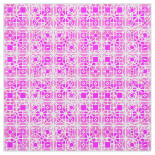 Tissu Tribal Batik - tons roses et orchidées