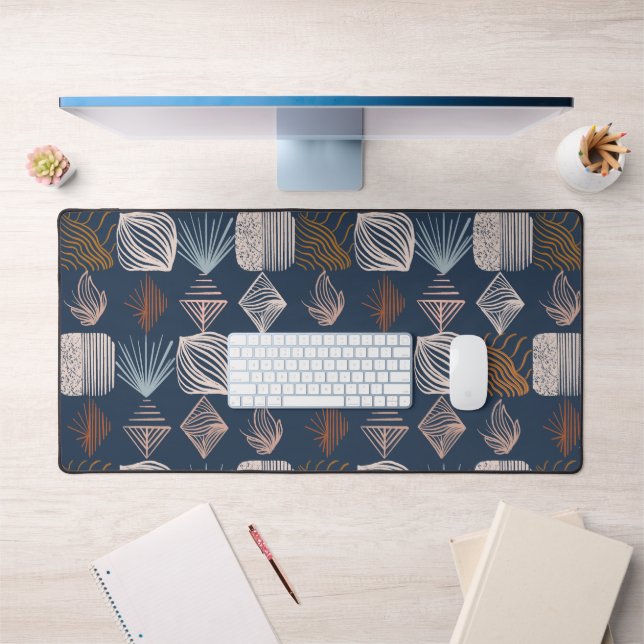 Tissu Tribal des Caraïbes : bleu marine, Boho (Bureau 1)