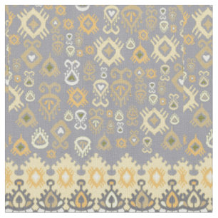 Tissu tribal moderne d'Ikat aux pastels terreux