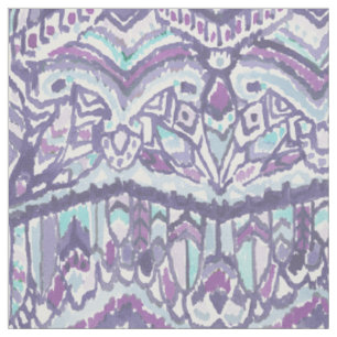 Tissu Tribal pourpre d'Ikat de plume de TRIBU BARBARE