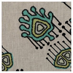 Tissu Tribal Tribal Jaune Moderne