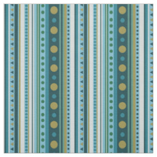 Tissu Tribal Turquoise Blue Stripes