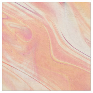 Tissu trippy marble swirl print peach pinach