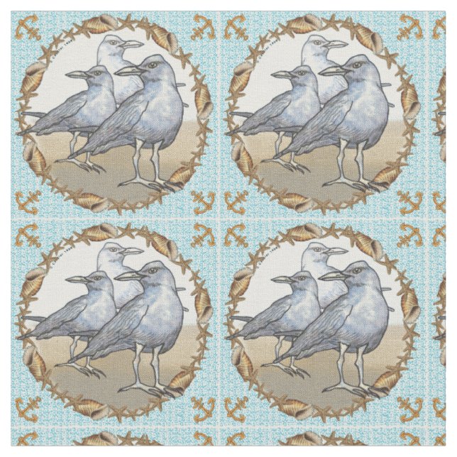 Tissu Trois Mouettes (Fermer)