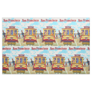 Tissu Trolley Car San Francisco California Golden Gate