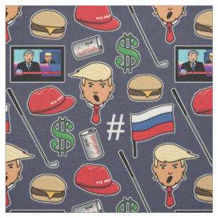 Tissu Trump, Money, Burgers, Golf, Russie et fausses nou