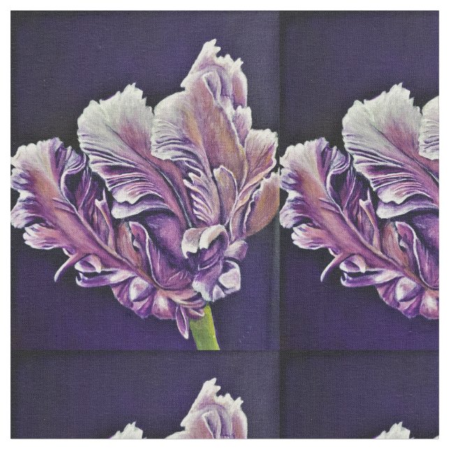 Tissu Tulipe de perroquet (Fermer)