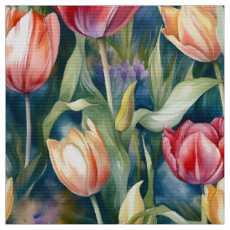Tissu Tulipes aquarelles (Vivid)