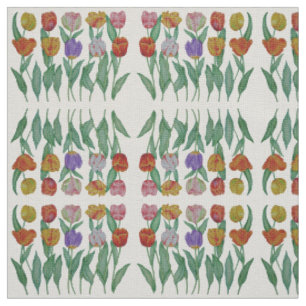 Tissu Tulipes de ressort