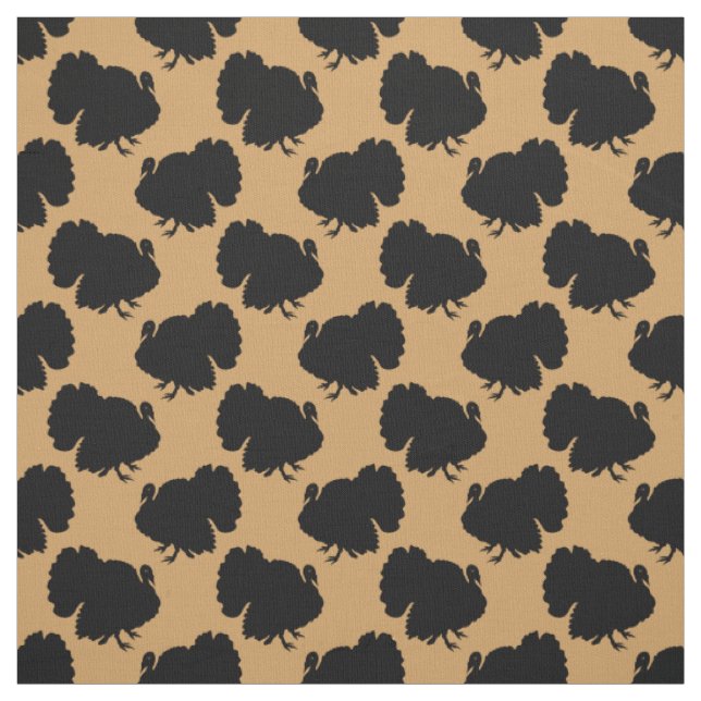 Tissu Turquie Silhouette Thanksgiving Motif (Échantillon)